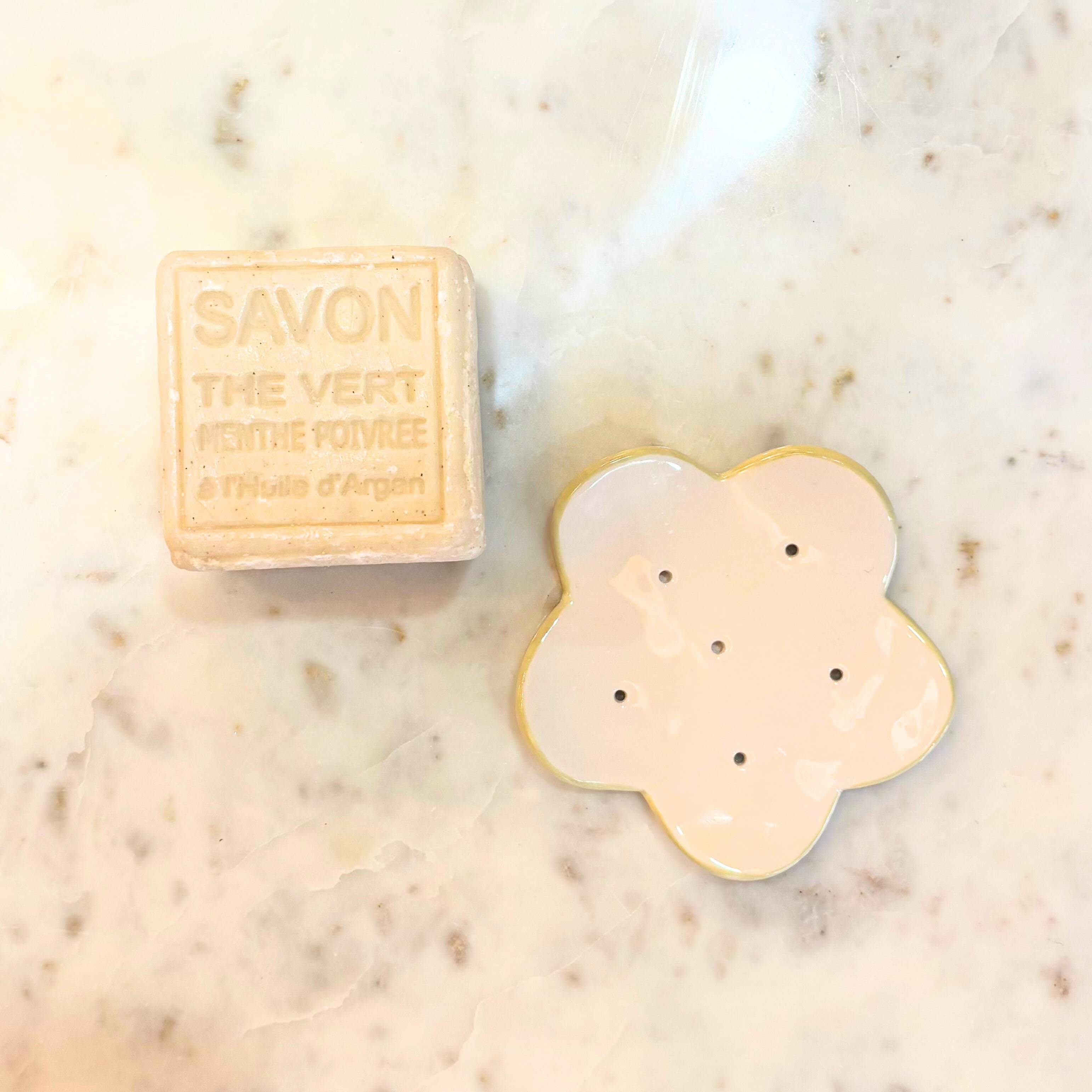 Porte savon fleur - Vert