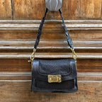 AGNESE Braided Cowhide Leather Shoulder Bag