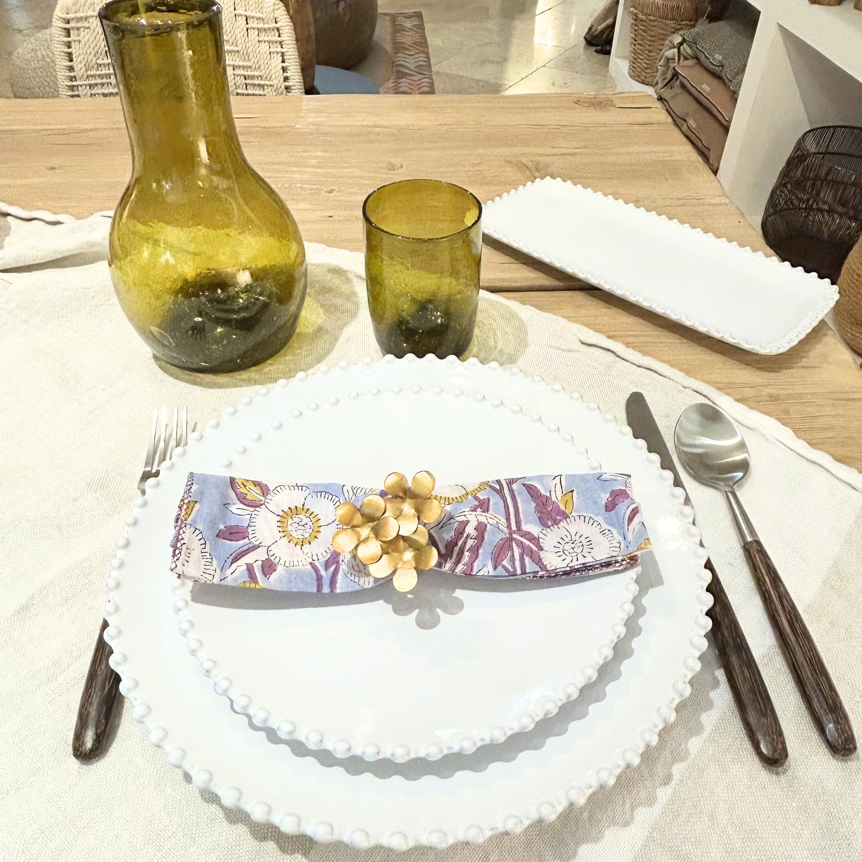 Set de 4 serviettes de table - Bégonnia Violet