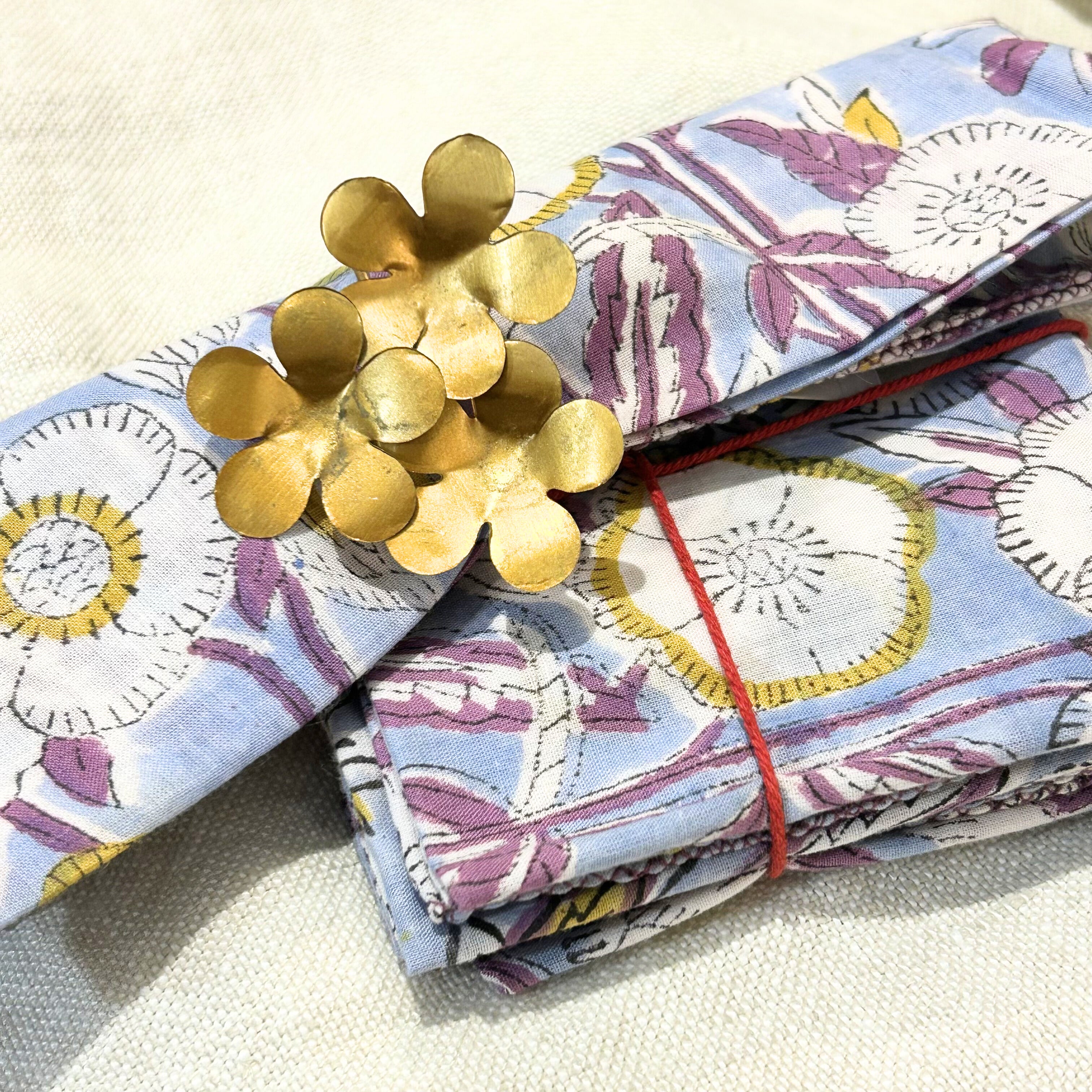 Set de 4 serviettes de table - Bégonnia Violet