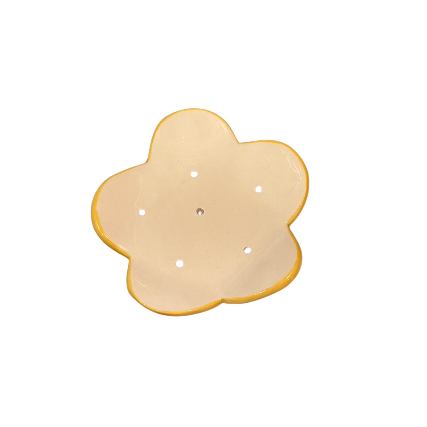 Porte savon fleur - Jaune