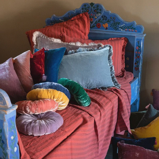 Coussin Séraphine bleu