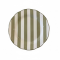 Set de 4 assiettes rayée vertes