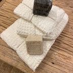 Serviette de toilette en coton gaufré - Blanc