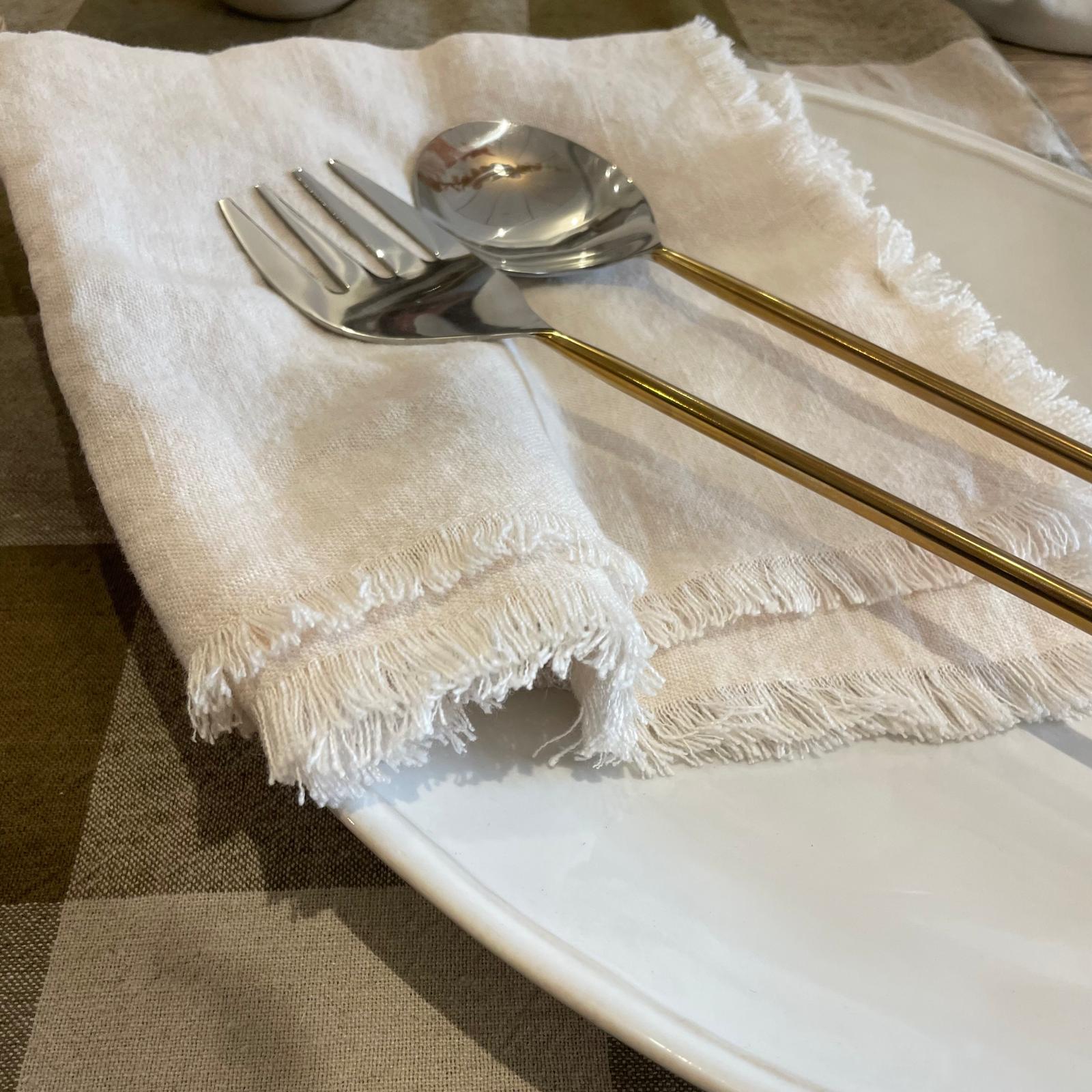 Couverts à salade doré