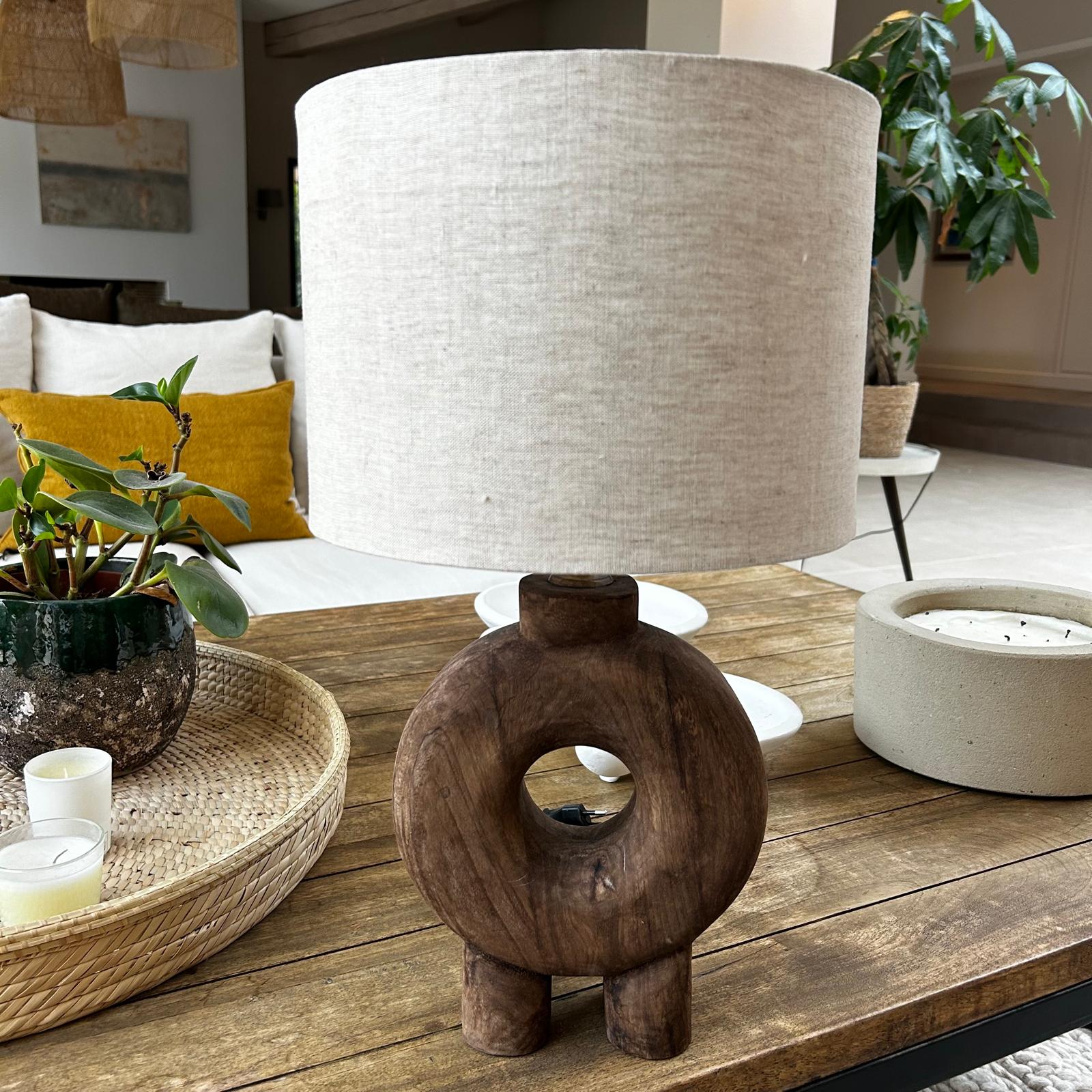 Mango wood lamp