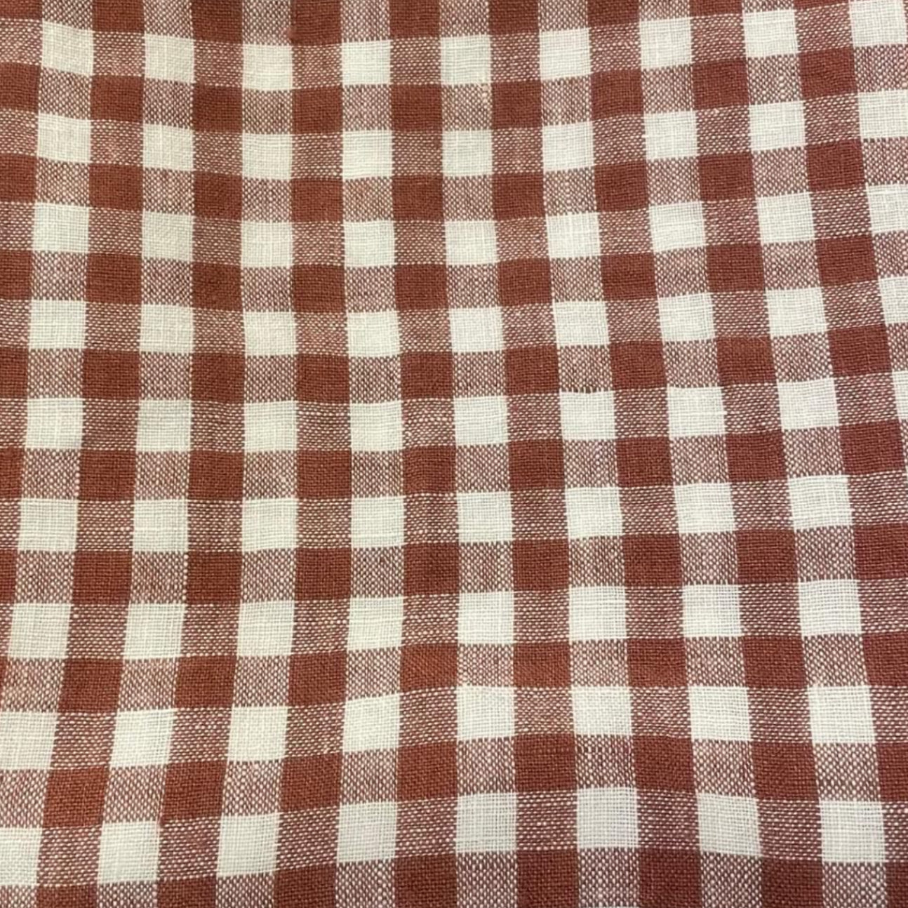 Taie d'oreiller Vichy - Brique