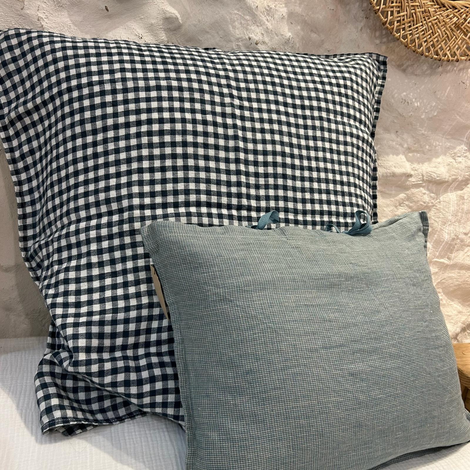 Taie d'oreiller Vichy - Bleu