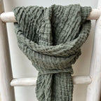 beige linen scarf