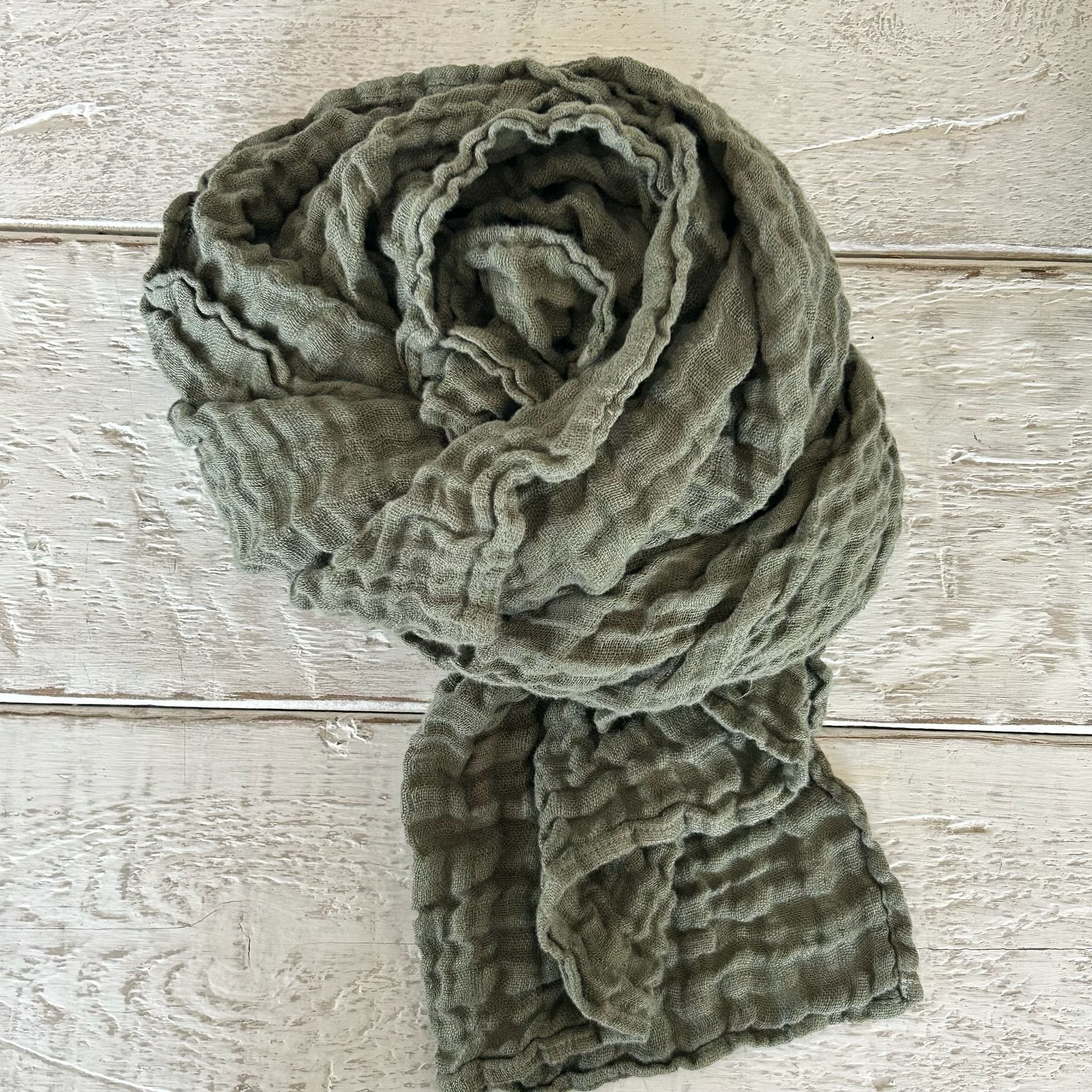 beige linen scarf