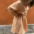 Linen Shirt Dress - Light Hazel