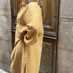 Linen Shirt Dress - Light Caramel