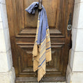 Fouta en coton bio - Bleu de chine