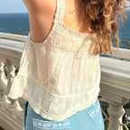 Top en coton brodé Constanza