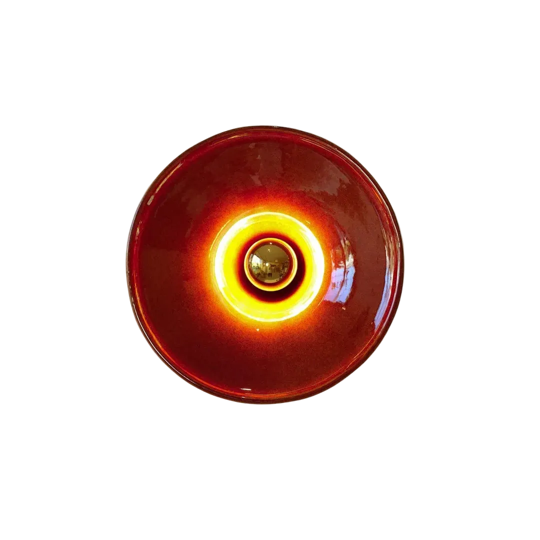 Grande applique en céramique émailée - Terre brulée