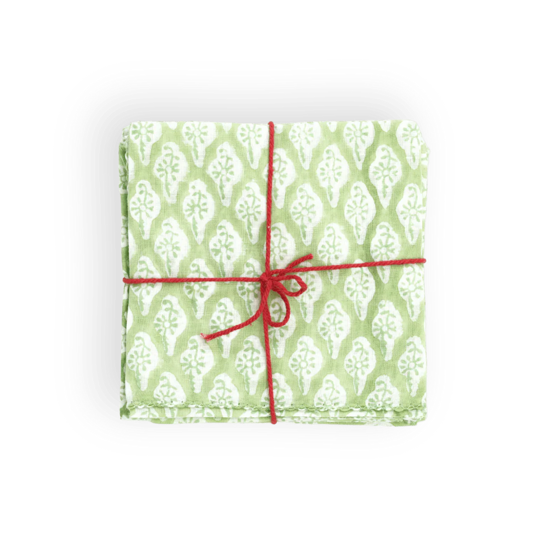 Set de 4 serviettes de table - Primevère Jade