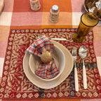 Set de table Kantha/Terracotta fleurs